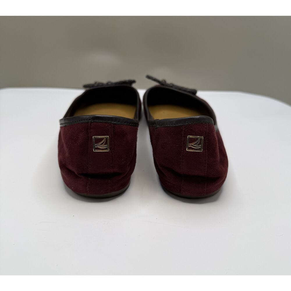 BUNDLE: 2 Sperry Maya Flats in Burgundy & in Gold Sz 9.5 - Picture 5 of 16